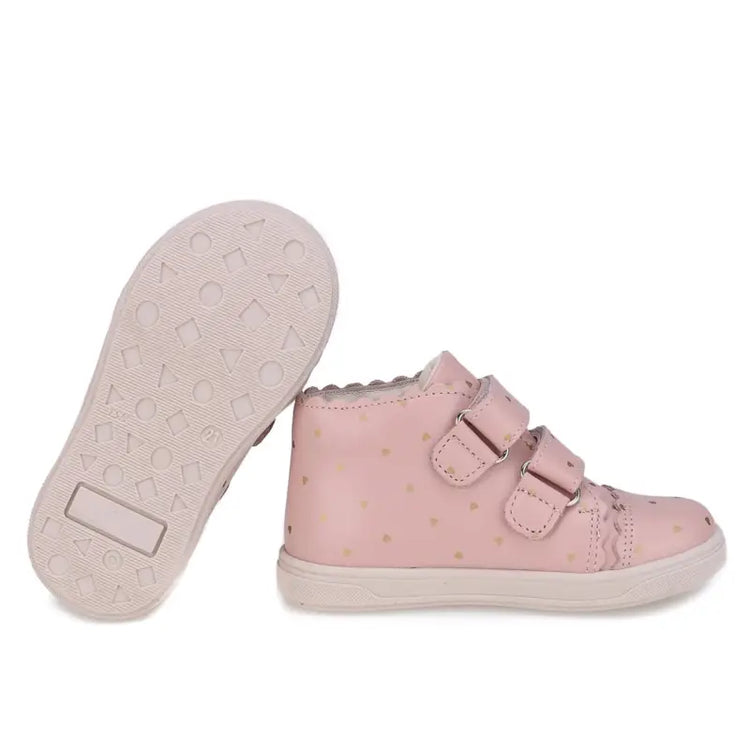 Emel Pink Gold Velcro Sneaker 2671 - BOYS