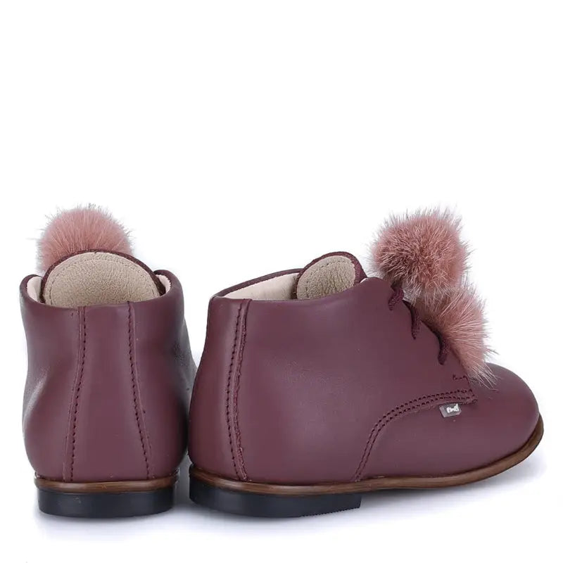 Emel Plum Pink Toddler Bootie E1426 - FIRST WALKER