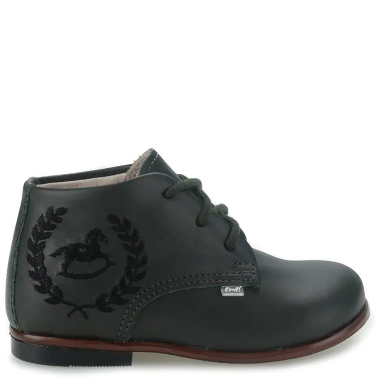 Emel rich forest green toddler bootie e1426 first walker bootie