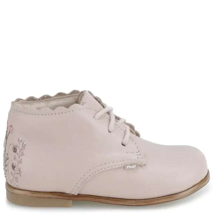 Emel Stone Nude Lace Toddler Shoe 1440 - GIRLS