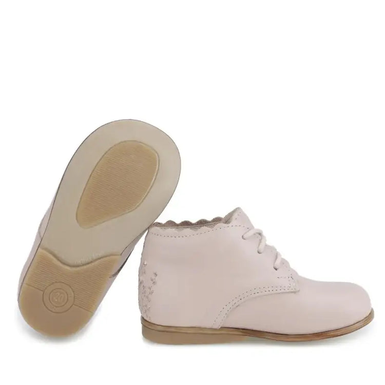 Emel Stone Nude Lace Toddler Shoe 1440 - GIRLS