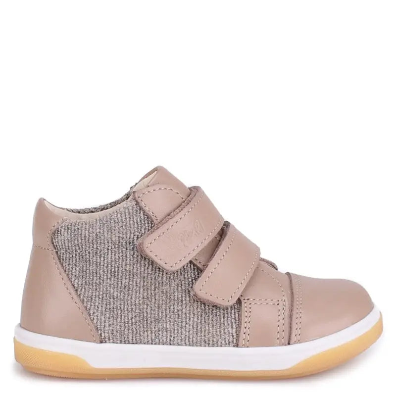 Emel Stone Taupe Velcro Sneaker 2675 - FIRST WALKER