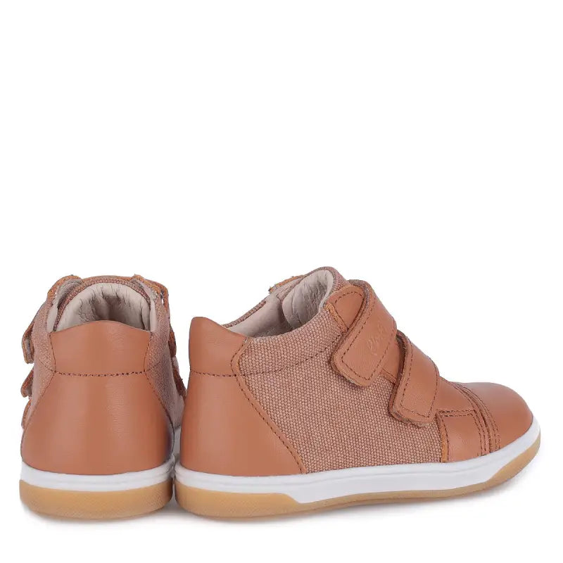 Emel Tan Canvas Velcro Toddler Sneaker 2675 - FIRST WALKER