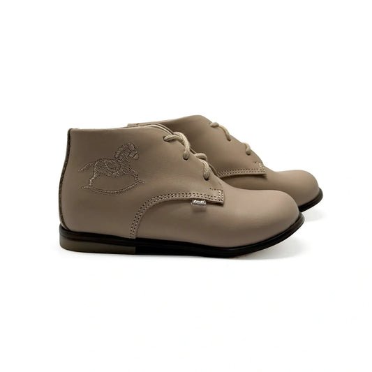 Emel taupe embroidery first walker bootie fast shipping