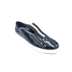 Esporre black patent sneaker - ladies