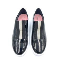 Esporre black patent sneaker - ladies
