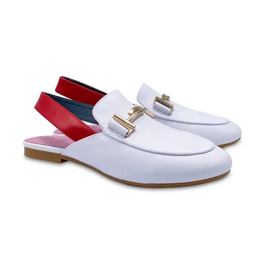 Esporre sharon mule red white slingback - slingbacks