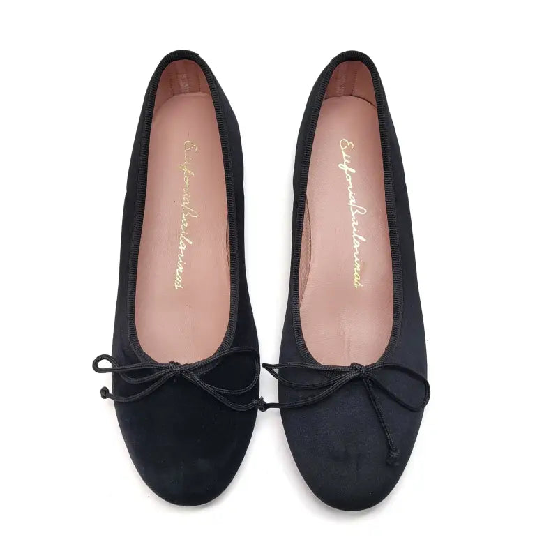 Euphoria black velvet ballet flat 4001 - ballet