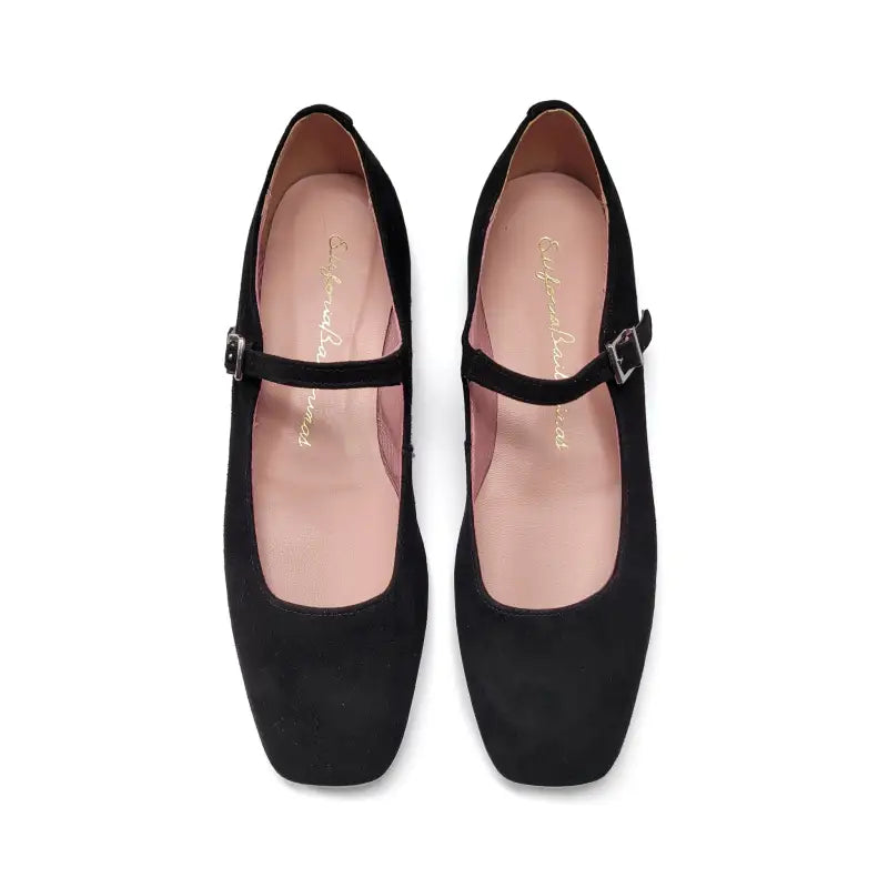 Euphoria rich black suede mary jane 208a - mary jane