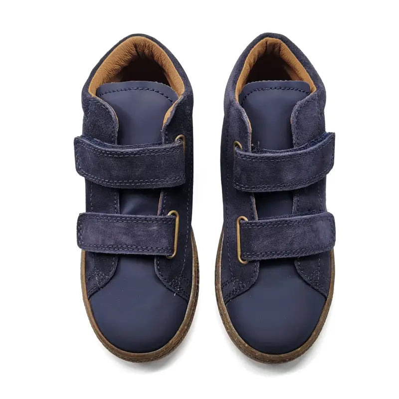 Falcotto albus navy suede high top velcro sneaker boys