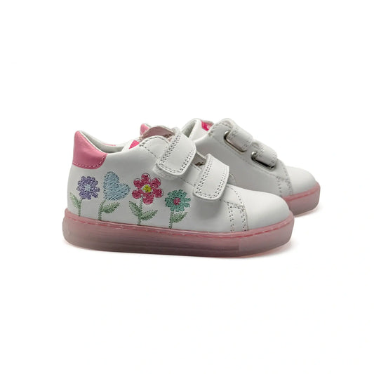 Falcotto miam white floral velcro sneaker fast shipping