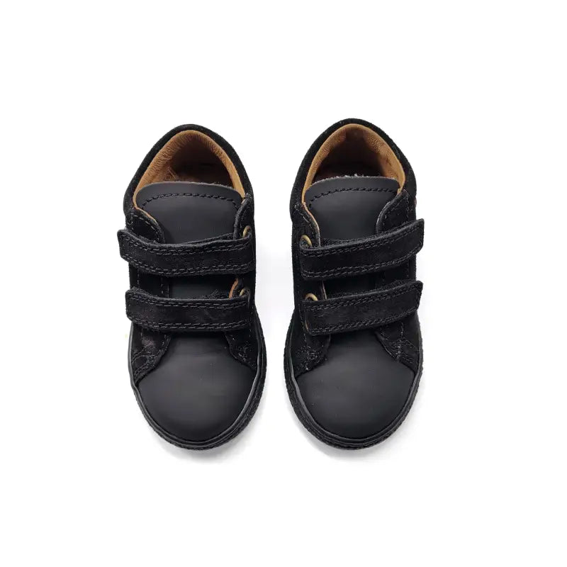 Falcotto michael black flannel velcro sneakers - baby sneaker
