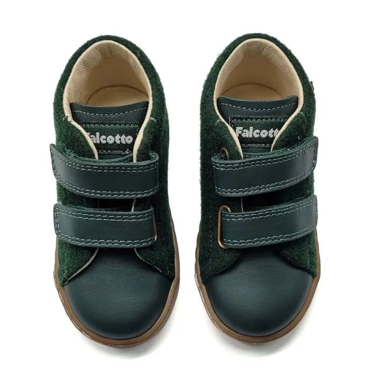 Falcotto michael green flannel high top sneaker - baby