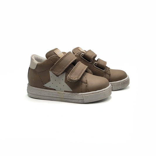 Falcotto salazar taupe star velcro baby sneakers fast shipping