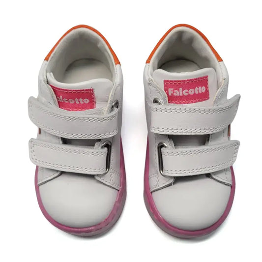 falcotto-sasha-white-fuchsia-first-walker-velcro-sneaker-baby-boy