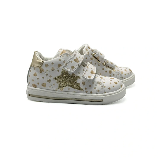 Falcotto sasha white platinum star velcro sneaker fast shipping
