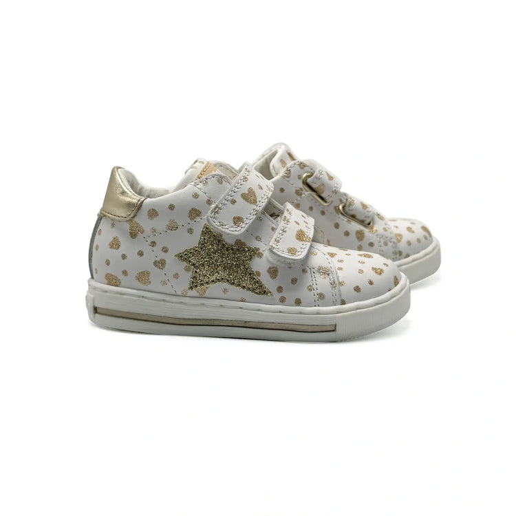 Falcotto sasha white platinum star velcro sneaker fast shipping