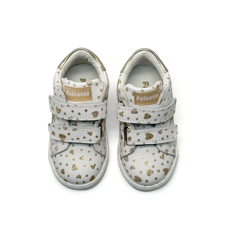 Falcotto sasha white platinum star velcro sneaker fast shipping