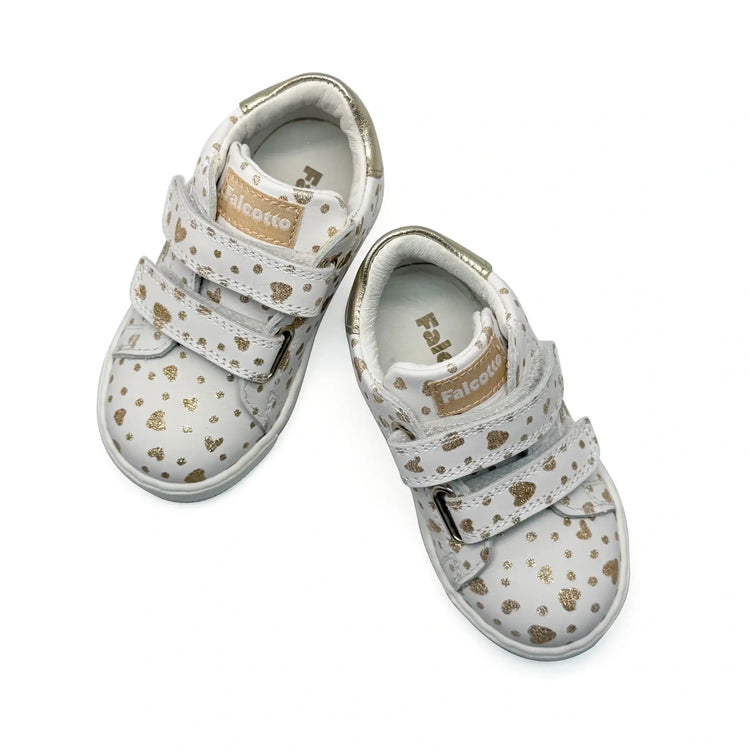 Falcotto sasha white platinum star velcro sneaker fast shipping