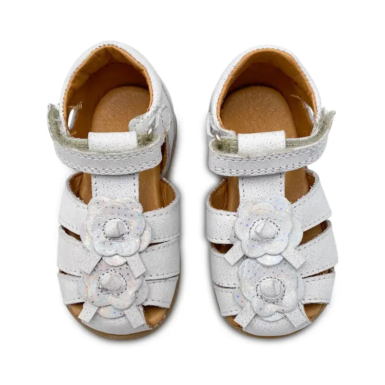 Froddo White Flower Closed Toe Sandal G2150144 - GIRLS