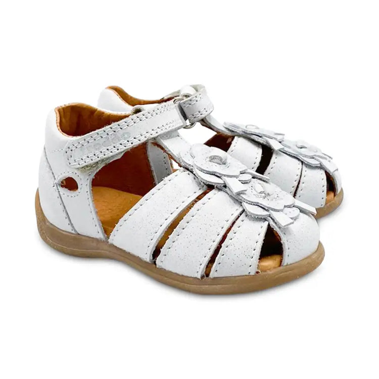 Froddo White Flower Closed Toe Sandal G2150144 - GIRLS