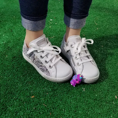 Froddo white magic color changing sneakers with side zipper g3130141 - girls