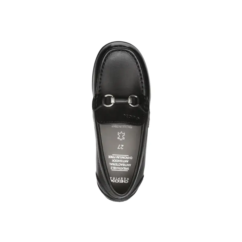 Geox black chain loafer j746cc - boys