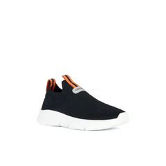 Geox black & orange mesh sock sneaker - boys