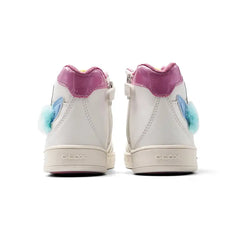 Geox white multicolor light up high top sneaker j368 - girls