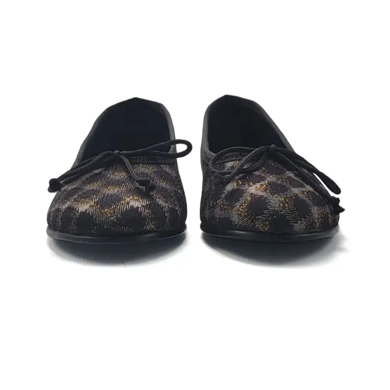Geppettos abby black gold lattice ballet flat - girls