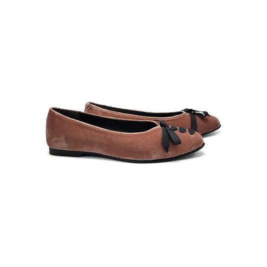 Geppettos blush velvet ballet flat 102161 - girls