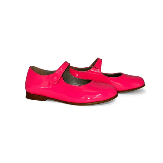 Geppettos neon pink patent mary jane gp0576 - girls