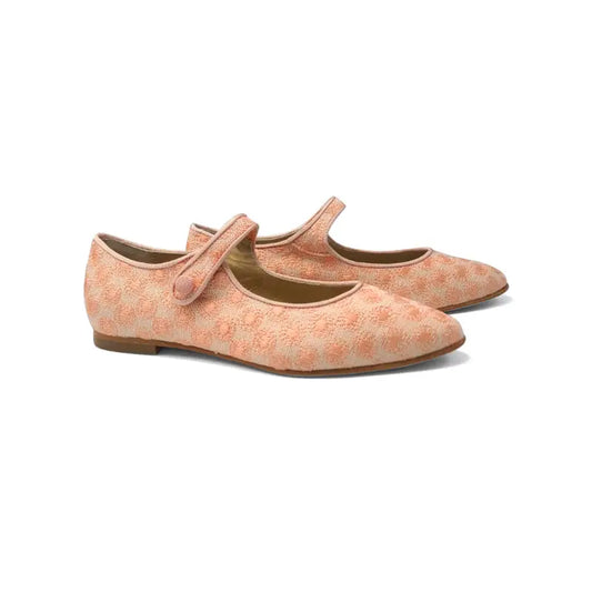 Geppettos pink polka dot pointy mary jane 137055 - girls