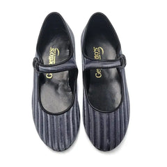 Geppettos slate velvet mary jane gp0582 - girls