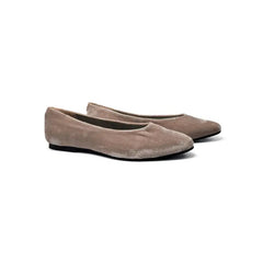 Geppettos taupe velvet pointed ballet - girls