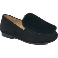Hoo black fur slip on 2284 - slip