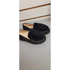 Hoo black fur slip on 2284 - slip