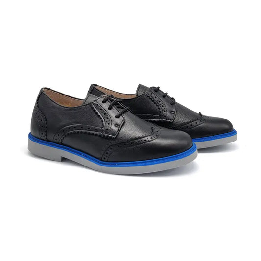 Hoo black lace oxford with tri color sole cv2276 - boys