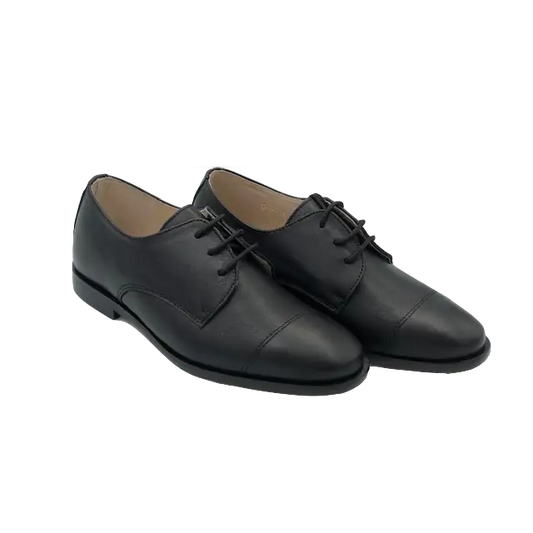 Hoo black leather oxford cv2277 - boys