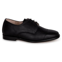 Hoo black leather oxford cv2277 - boys
