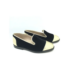 Hoo black velvet gold loafer 3052 - unisex