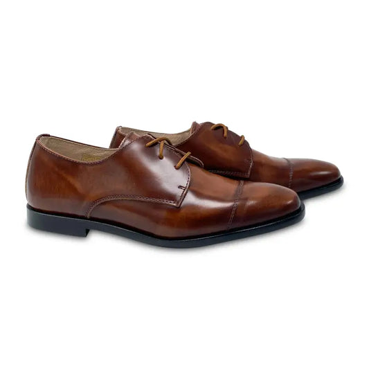 Hoo brown high shine lace oxford 2277 - unisex