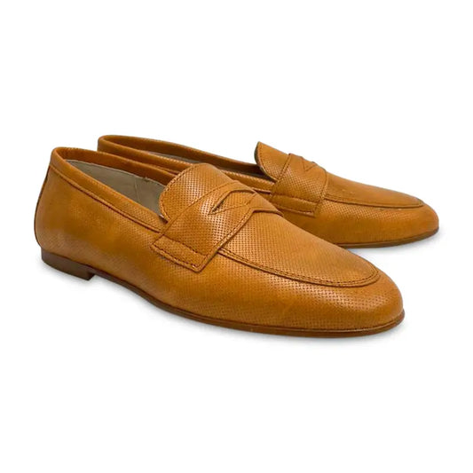 Hoo camel wessex leather penny loafer 2460 - girls