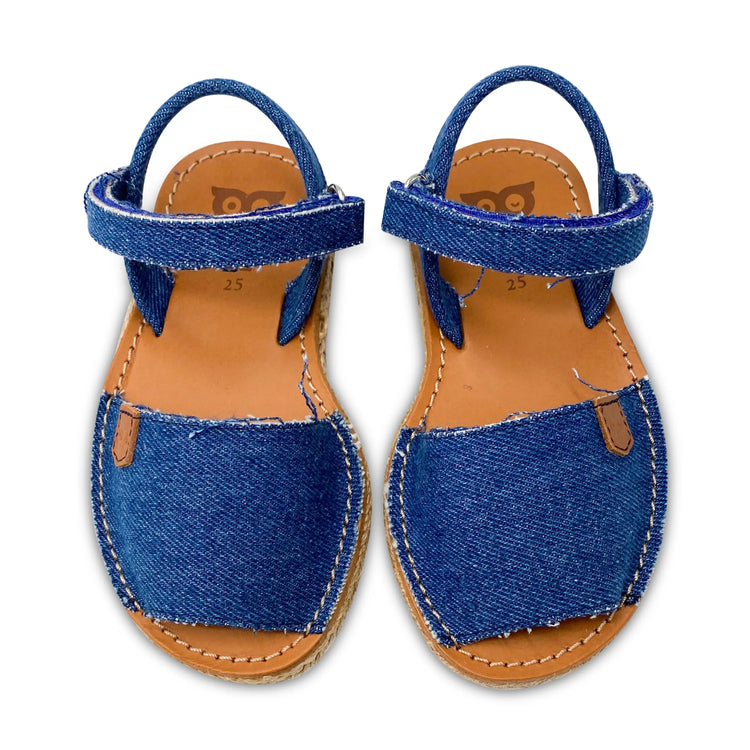 Girls hoo denim velcro sandal cb1132d fast shipping