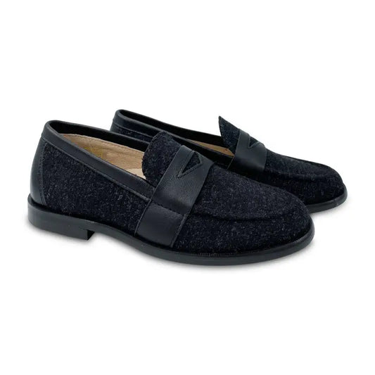 Hoo grey flannel penny loafer cv2272 - unisex