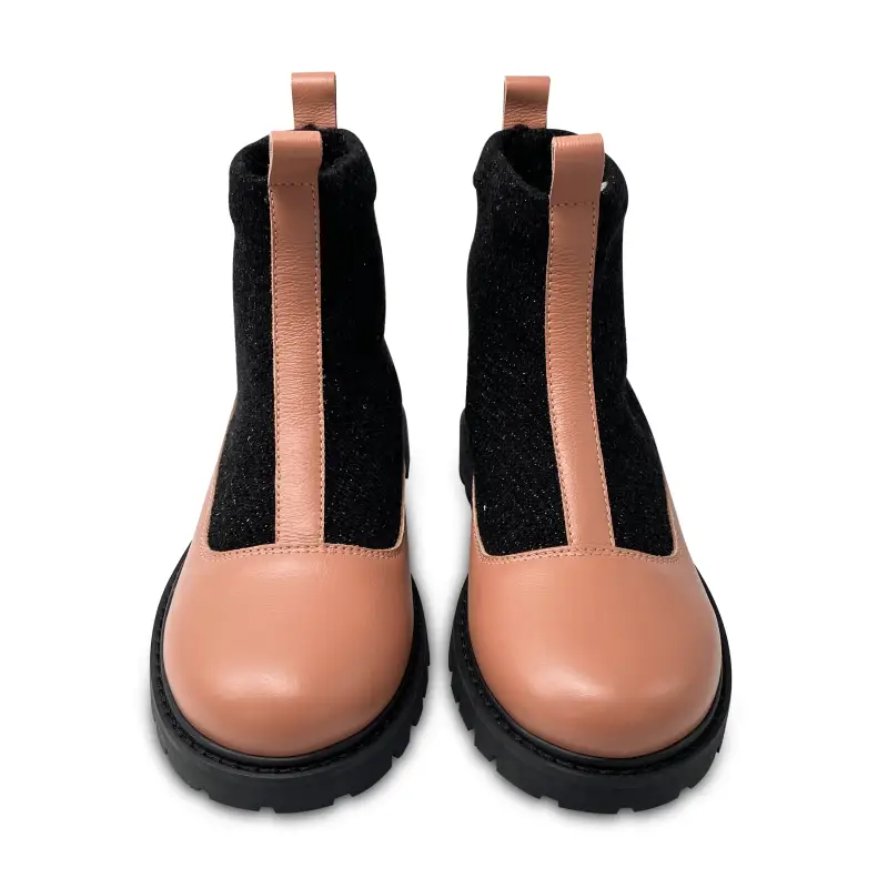 hoo-mauve-pink-leather-slip-on-sock-bootie-girls