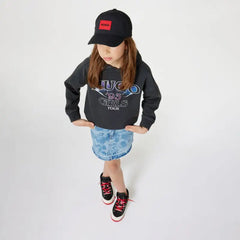 Hugo black candy cane lace hi top sneaker g00099 - boys