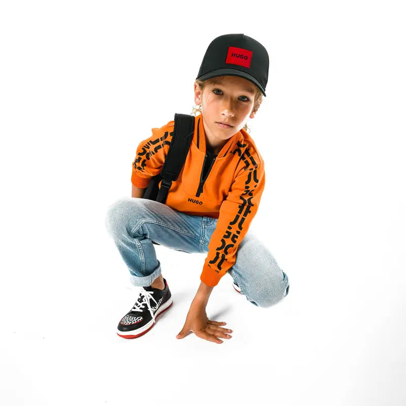 Hugo black red lace sneaker 29003 - boys