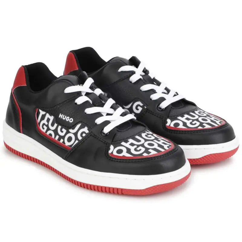 Hugo black red lace sneaker 29003 - boys