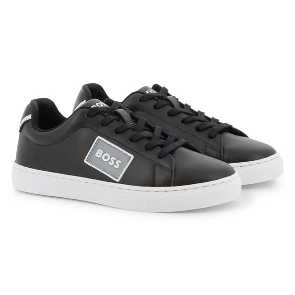 Hugo Boss Black Ebony Sneaker J52554 | Kids Leather Lace-Up